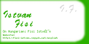 istvan fisi business card